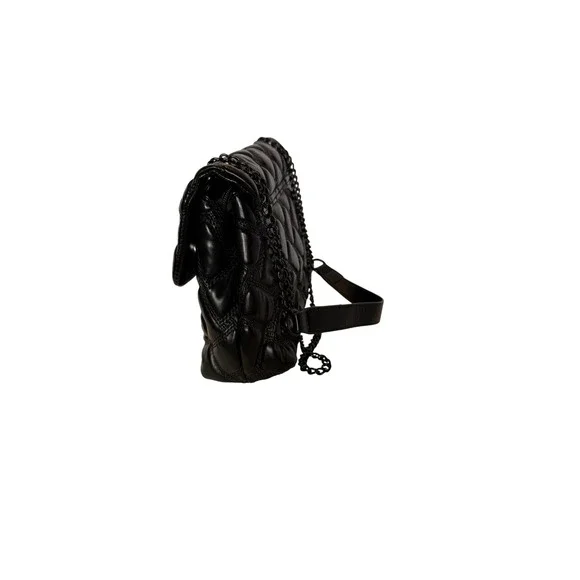 Quilted Black Shoulder Bag – Bird-Head Clasp, Chain Strap - Picture 4 of 8